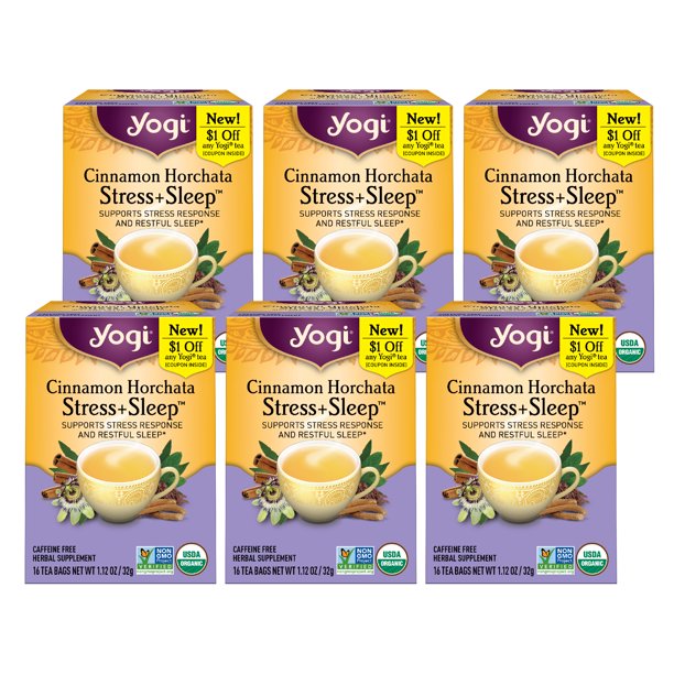 Yogi Tea, Cinnamon Horchata Stress + Sleep, Herbal Tea, Wellness Tea
