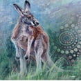 thumbnail image 2 of Campbell, Robert 12x12 White Modern Wood Framed Museum Art Print Titled - Red Kangaroo, 2 of 4