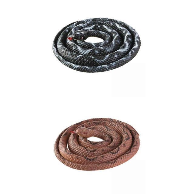 Serpiente de simulación,Juguete serpientes accesorios de jardín divertido juguete de mordaza,Juguetes de serpiente de goma falsos realistas grandes,Adultos Niños Juguete Educativo Serpiente