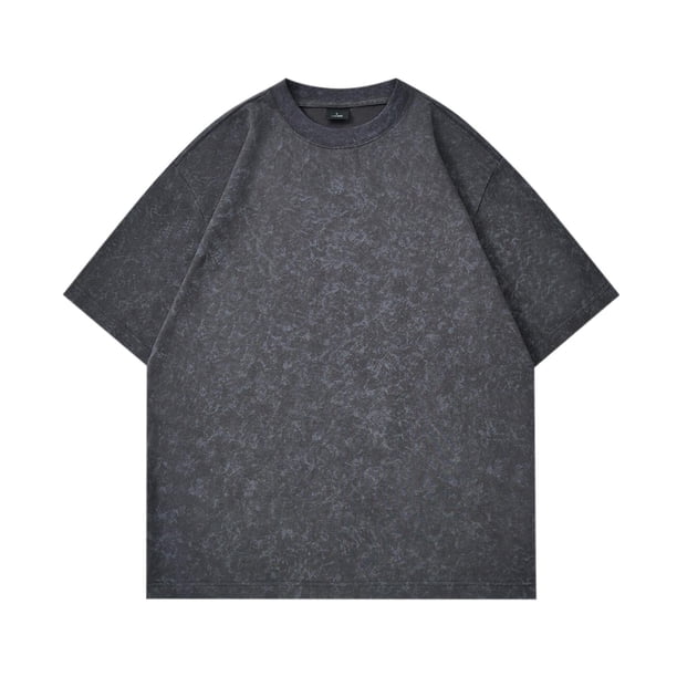 pstuiky camiseta de hombre, Camisas casuales de manga corta con cuello redondo y diseño conciso de color liso para hombre camisetas de hombre l