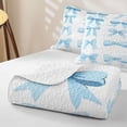 thumbnail image 4 of Erosebridal Blue Bow Twin Quilt Set, Kawaii Princess Cartoon Twin Coverlet Set for Girls, 2-Piece, 4 of 7