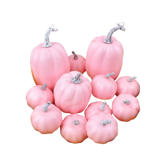 Artificial Pumpkin Decor for Halloween and Fall, Pink, One Size