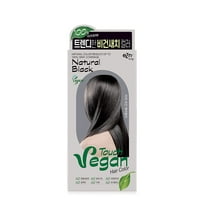 eZn Touch Vegan Permanent Hair Dye, Natural Black Color, Vegan Ingredients, Ammonia Free, No THB, No Triclosan, No Phthalates, No Gluten, Up to 100% Gray Coverage