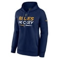 thumbnail image 2 of Women's Fanatics  Navy St. Louis Blues Authentic Pro Pullover Hoodie, 2 of 3