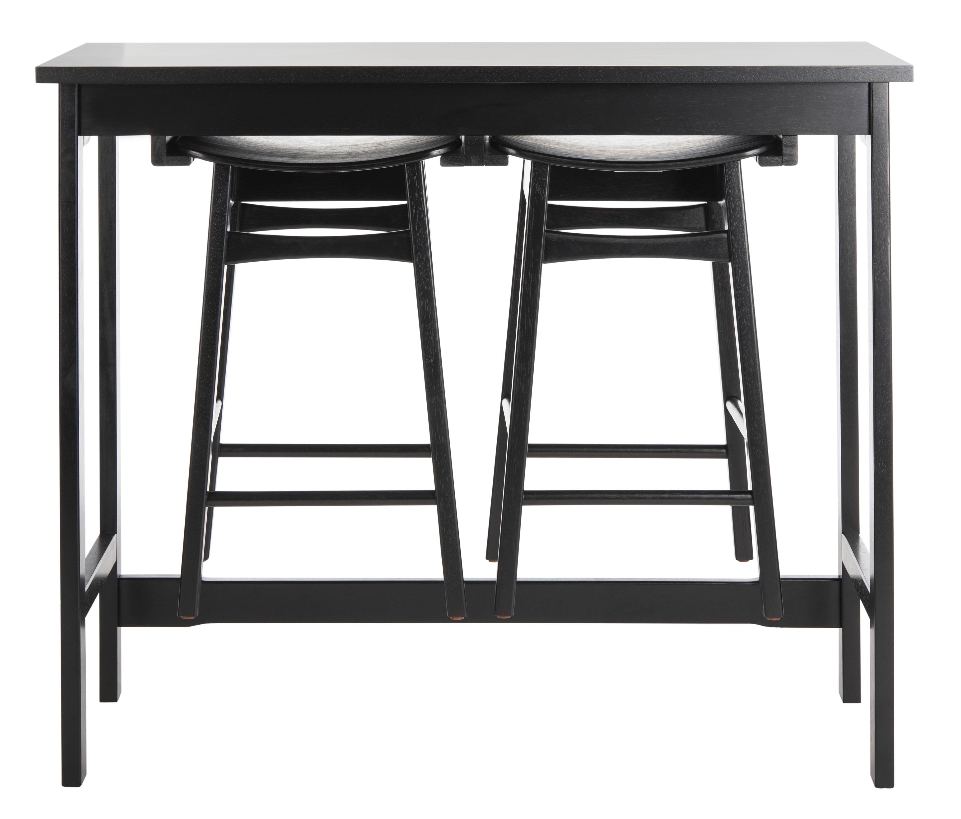 SAFAVIEH Colbie 3 Piece Easy Storage Solid Pub Set, Black