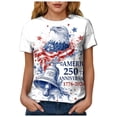 thumbnail image 4 of Leey-World We The People 250 Years of Freedom 1776-2026 250th Birthday T-Shirt Funny 4th Of July Shirts for Women(White,M), 4 of 8