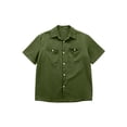thumbnail image 3 of RUTAYY Men's Shirts Casual Denim Short Sleeve Button Down with Pockets Turndown Collar Comfortable Tops Outdoor Activities Work Holiday Blouse, 3 of 4
