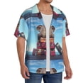 thumbnail image 2 of Kdxio Men'S Hawaiian Shirt For Men Short Sleeve Shirt Elephant Sits On A Stack Summer Casual Holiday Beach Button Down T-Shirts, 2 of 5
