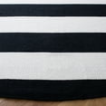 thumbnail image 3 of SAFAVIEH Montauk Saranna Geometric Cotton Area Rug, Black/Ivory, 3' x 3' Round, 3 of 8