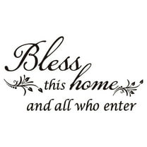 This Home and All Who Enter, Wall Decals Quotes House Decor Living Room Vinyl Art Bedroom Sticker