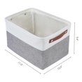 thumbnail image 4 of REGALWOVEN Storage Cube  for Shelves Closet, 3 Pcs Fabric Storage Bin with Handles, Collapsible Storage Basket for Organizing Clothes Gray 15*11*9.4in, 4 of 6