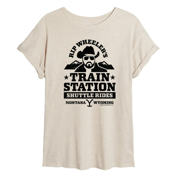 Yellowstone - Rip Wheelers Train Station - Juniors Ideal Flowy Muscle T-Shirt