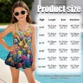 thumbnail image 5 of FOR U DESIGNS Girls' Sleeveless One-Piece Swimsuit Quick Dry Tank Bathing Suit Swimwear with Short Bathing Easter Gifts Suit for Kids, Rabbit Easter Egg Tulip, 5 of 7