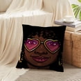 thumbnail image 4 of LALILO Throw Pillow Covers Color African American Girl African Cushion Cover 18" x 18", 2169 Pack, 4 of 6