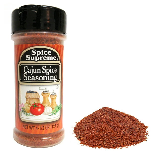 Spice Supreme Cajun Spice Seasoning 4.5 Ounce Jar Cooking Dry Rob Meats