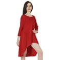 thumbnail image 3 of Inkmeso Solid Summer Casual Tunic Dress For Women's Short Mini Dresses With Button Placket, 3 of 7