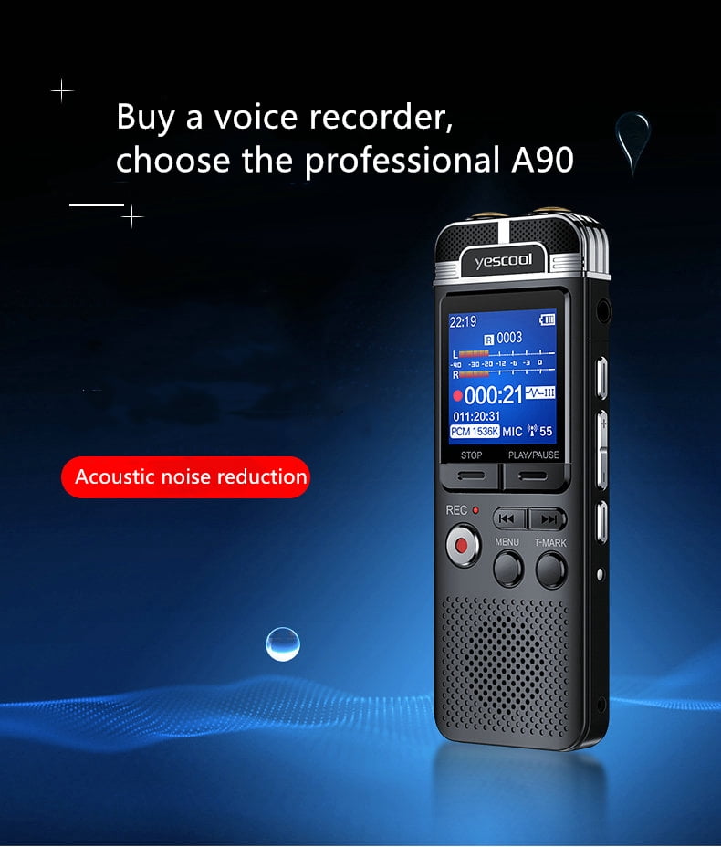 Yescool A90 8GB Class Meeting Daily Life Audio Digital voice recorder Portable Metal Sound Voice-activated Record Dictaphone