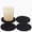 Black, variant on Bierfilzl Wool Round Coasters Set of 4 - Forest (4" Circles) - Absorbs 30% of Weight - German Wool - Heat Resistant, Sustainable, & Reusable - Home Decor & Coffee Table Decor
