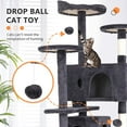 thumbnail image 3 of YRLLENSDAN 54 inch Tall Cat Tree Tower for Indoor Cats, Large Cat Tower with Scratching Post, Cat Climbing Tower with Cat Tree House, Sturdy Cat Condo, Gray, 3 of 7