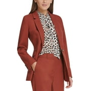 DKNY Women's Jacket Copper One-Button Notched Lapel Brown 4