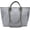 Grey, variant on Women Canvas Handbag Large Capacity Chain Tote Bag PU Handle Shoulder Bag