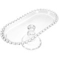 thumbnail image 4 of Glass Fruit Plate Footed Glass Dessert Plate Glass Cake Stand Glass Snack Serving Plate, 4 of 4