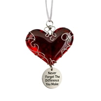 Friendship Thank You Gift,Sister-in-Law or Step Sister, Sisters by Marriage Friends by Choice, Heart Ornament Gift,Gifts for My Girlfriend,Sisters Gifts, (Never Forget The Difference You Make)