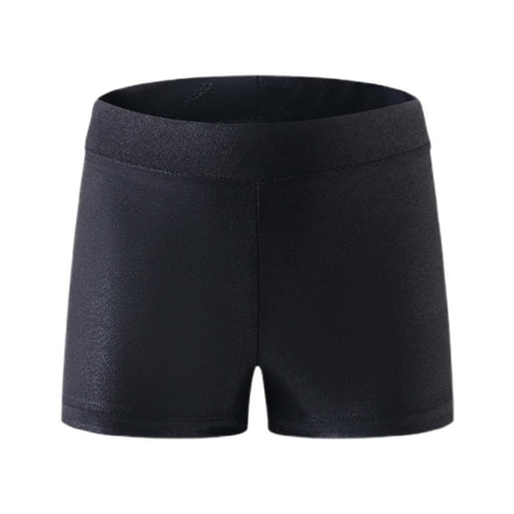 WERYOUNG Girls Boys Leggings Shorts Summer Comfortable Solid Color Stretchy Elastic Waist Casual Play Dance Shorts Baby Stylish Daily Wear Shorts,Black,4-5 Years