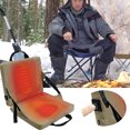 thumbnail image 2 of Reayehane Portable Stadium Seat Heated Seat Cushion Extra Wide Heated Stadium Seat Upgrade 3 Level Heated Foldable Chairs For Bleachers (Mobile Power Not Included) (Yellow ), 2 of 5