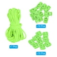 thumbnail image 4 of 16 Yard Elastic Bungee Cord & Single Hole Cord Lock & Double Hole Spring Toggle Stopper, Fluorescent Green 12 Pack, 4 of 6