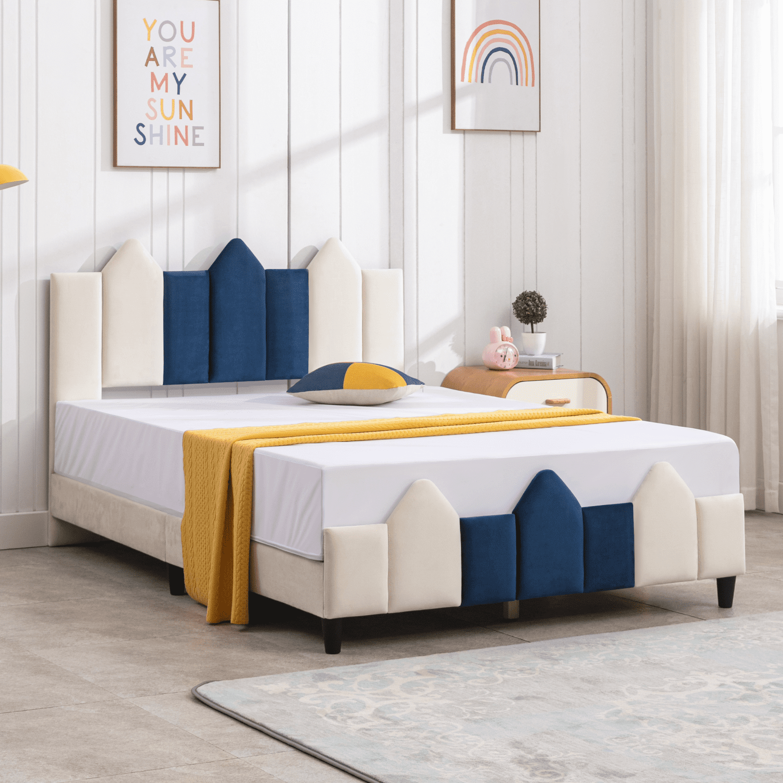 mjkone-full-size-kids-bed-children-upholstered-full-platform-bed-frame
