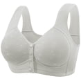 thumbnail image 4 of XFeng Women Floral Lace Underwire Bra, V Neck Adjustable Wide Straps Comfort Support Bra, 4 of 4