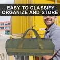 thumbnail image 3 of Bolsa de lona para herramientas de electricista, organizador portátil de almacenamiento de herramientas con lona engrosada cifrada, ideal para trabajos de mantenimiento y reparación, 3 of 5