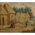 thumbnail image 2 of Thomas van Apshoven 22x20 Gold Ornate Framed and Double Matted Museum Art Print Titled - Village Buildings with Peasants, 2 of 4