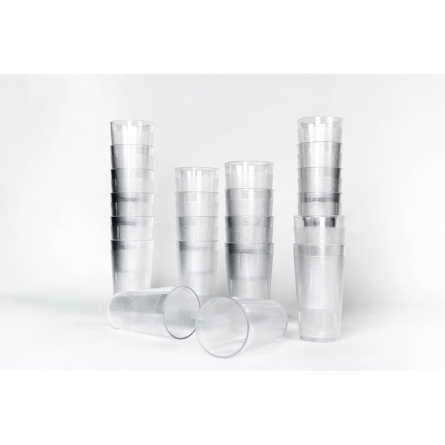 100 Pzs Vaso 12oz Transparente Policarbonato Alta Resistencia Plastipractic Vaso 12oz / Clasico / Plastico transparente (policarbonato
