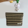 thumbnail image 4 of Bolsas de maquillaje de lona, ​​bolsa de cosméticos portátil a rayas para viajes femeninos (negro) Hugtrwg Cuidado Belleza, 4 of 9