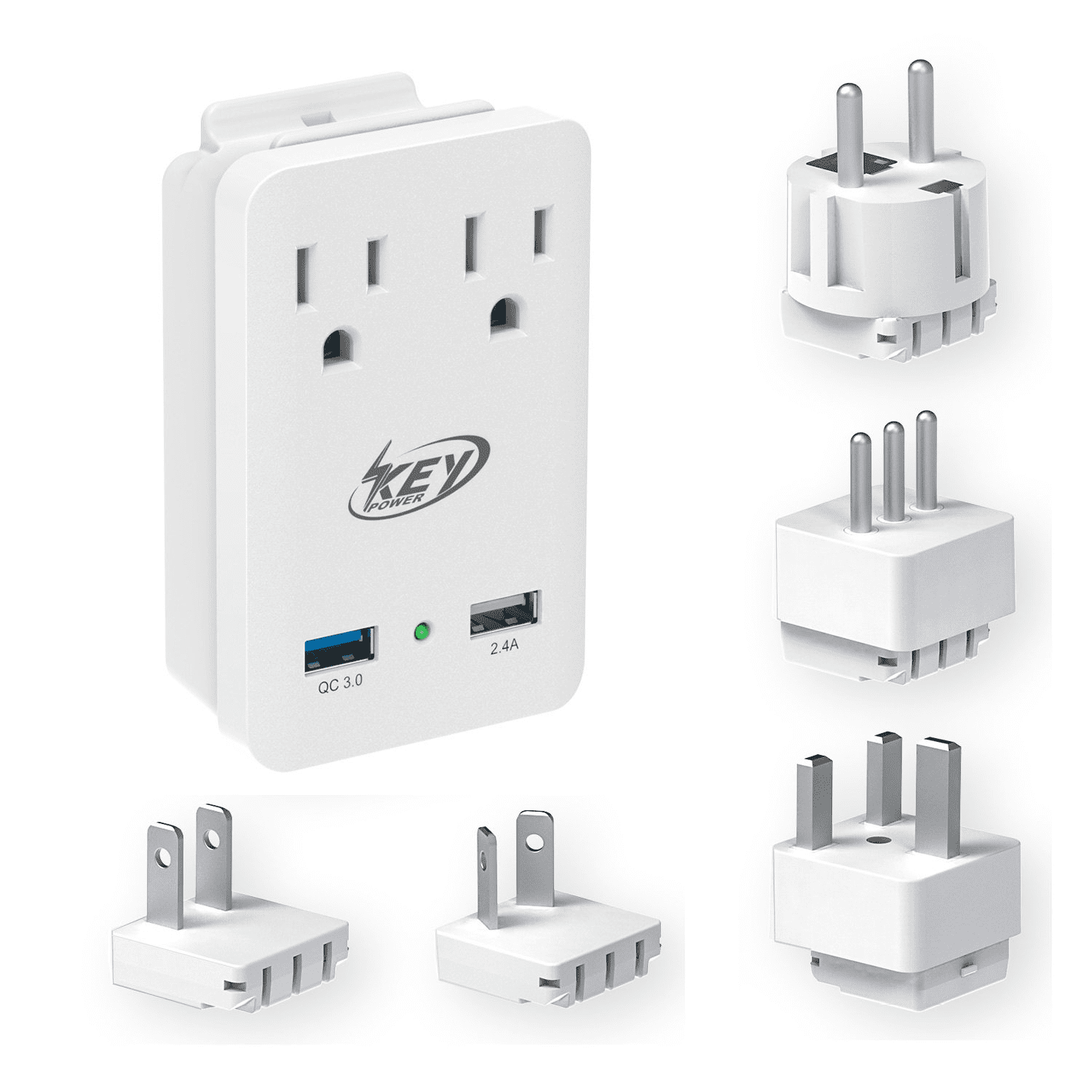 EU UK UK Plug Power Strip Surge Protector 3 Outlets and 4 Ports 3A USB Charging
