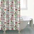 thumbnail image 4 of Multicolor Christmas Word Pattern Shower Curtain 72"x84" ,Bathroom Decorative Shower Curtains Set with 12 Hooks,Modern Waterproof Washable Shower Curtain, 4 of 6