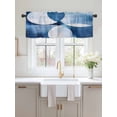 thumbnail image 2 of Valances for Windows Abstract Stitching Rod Pocket Cafe Window Treatments Valance Curtains for Kitchen Bathroom Laundry Basement Windows 54"x18", 2 of 9