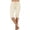 Beige, variant on Women's Capri Sweat Pants Joggers Low Rise Drawstring Summer Casual Workout Cropped Pants Slim Fit Knee Length Trousers