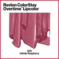 thumbnail image 2 of Liquid Lipstick with Clear Lip Gloss by Revlon, ColorStay Face Makeup, Overtime Lipcolor, Dual Ended with Vitamin E in Pink, Infinite Raspberry (005), 0.07 Oz, 2 of 3