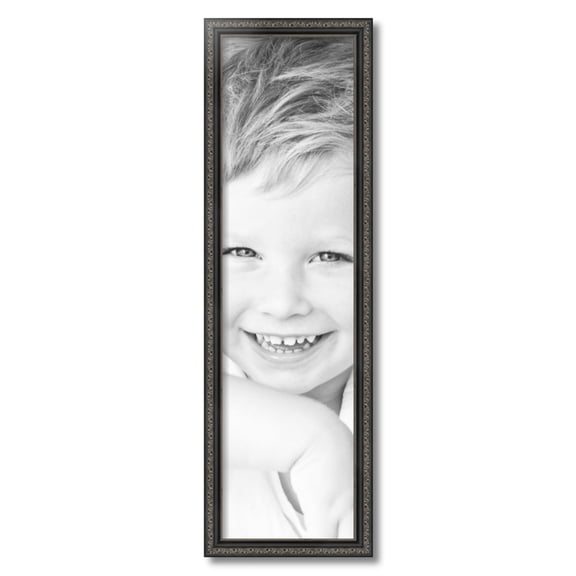 ArtToFrames 9x33 inch Antique Black Picture Frame, Black 9" x 33" Wood Poster Frame (WOM-5106) 1234