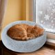 thumbnail image 5 of Cama redonda y cálida de 70 cm para gatos y perros, cómoda y acogedora para el invierno, 5 of 5