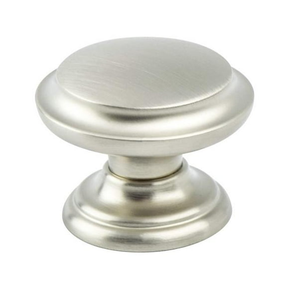 Berenson 7093-1BPN-P 1.375 in. dia. Euro Classica Knob with Brushed Nickel