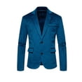 thumbnail image 5 of Lars Amadeus Formal Suede Blazers for Men's Slim Fit Solid Two Button Suit Sports Coats, 5 of 5