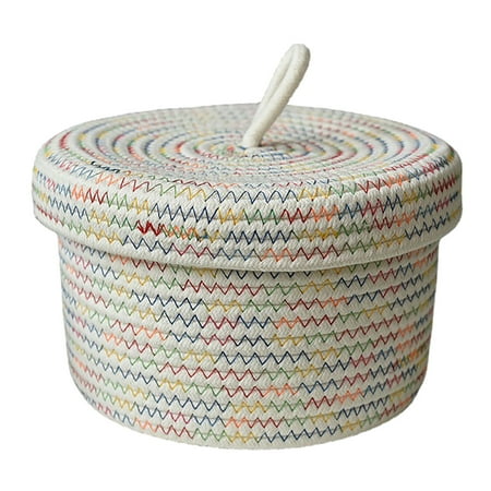 

Isvgxsz 2024 New Clearance Christmas Decorations Woven Rope Basket Mini Woven Basket Cute Toy Storage Basket Towel Storage Storage Bins