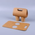 thumbnail image 6 of 2 Cup Disposable Drink Carrier for Delivery with Handle, 2025 New Kraft Paperboard Cup Holder, Cup Carriers for Hot or Cold Drinks, to Go Coffee Cup Holder for Food Delivery Brown, 6 of 8