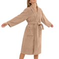 thumbnail image 4 of Gifts for Mom Robe for Women Fluffy Loungewear Oversized Warm Women's Robes Bath Womens Bathrobe Coffee, 4 of 9