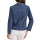 thumbnail image 3 of Blazer de mezclilla lavado para mujer INSPIRE CHIC, chaqueta de oficina casual, con solapas en forma de muesca, azul, 3 of 6