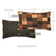 thumbnail image 4 of VHC Brands Patriotic Patch King Sham 21x37 Country Patchwork Design, Deep Red and Navy, 4 of 5